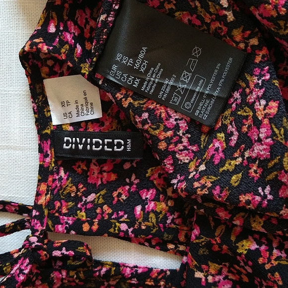 H&M autumn floral mini dress size Xsmall - Picture 13 of 13